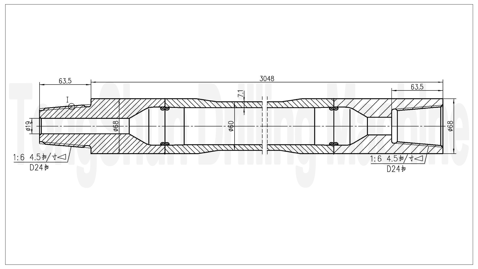 TONGSHUN Customized HDD 60mm D24 Drill Pipe